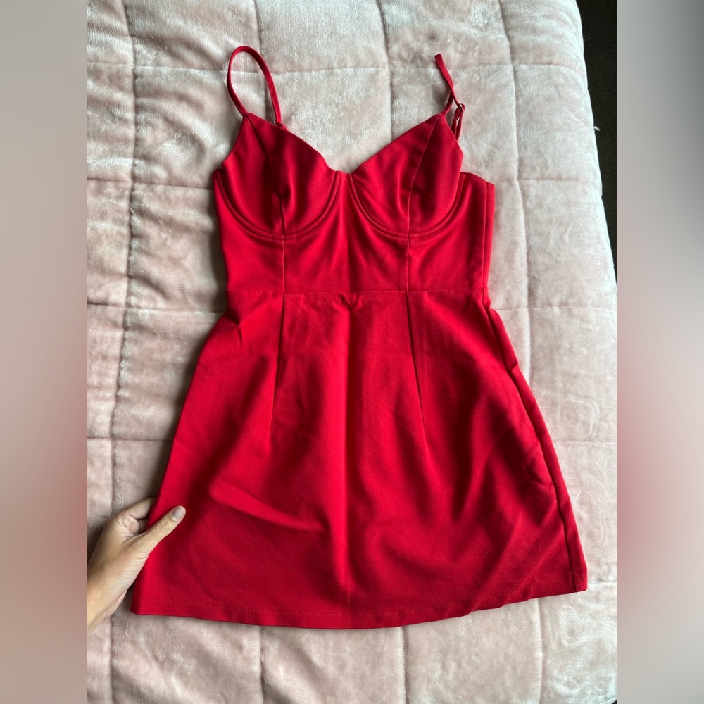 Princess Polly Novella Dress, Red, Size 6